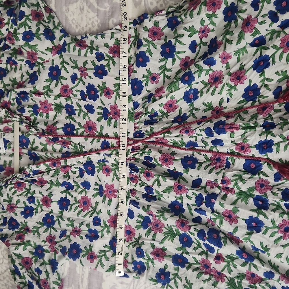 Pretty cotton floral tunic top or mini dress in very good condition! - Picture 8 of 8